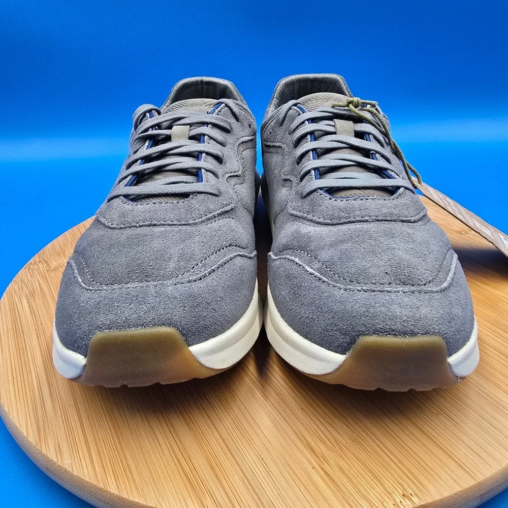 OluKai Koheo Men's Charcoal Suede Leather Lace Up‎ Sneakers Shoes US 9 EUR 42